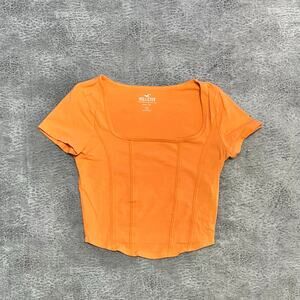 Hollister Neon Orange Crop Top